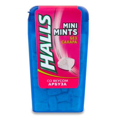 Конфеты Без Сахара со Вкусом Арбуза Mini Mints Halls п/у 12.5г