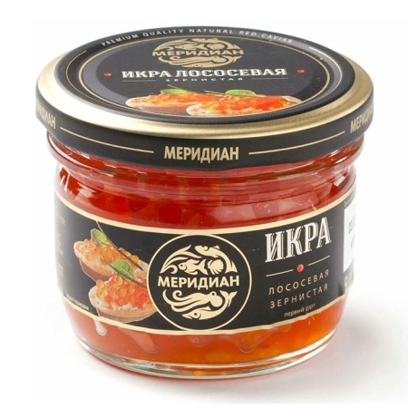 Икра Меридиан Лососевая Зернистая 115гр ст/б Икра Меридиан Лососевая Зернистая 115гр ст/б
