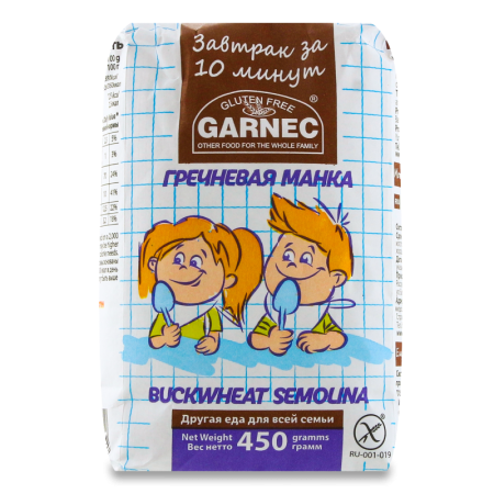 Манка Гарнец Гречневая 450гр стаб/б