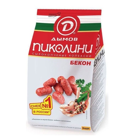 Колбаски Пиколини со Вкусом Бекона с/к 50гр в/у Колбаски Пиколини со Вкусом Бекона с/к 50гр в/у