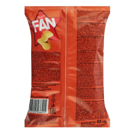 Чипсы Сибирский Берег Fan Красная Икра 65гр п/п