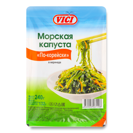 Капуста Морская в Маринаде по-корейски Vici Лоток 240г