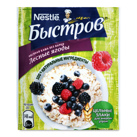 Каша Nestle Быстров Овсяная с Лесными Ягодами 40гр Саше