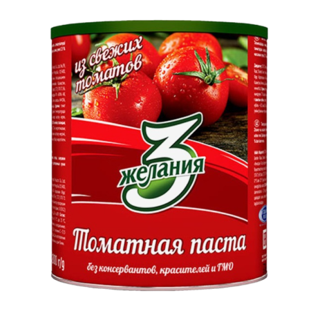 Паста Томатная 3желания 800гр ж/б