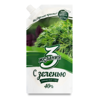 Майонез 3 Желания с Зеленью 40% 380гр стаб/б