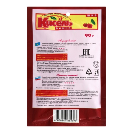 Кисель Вишня Омега Специи м/у 90г