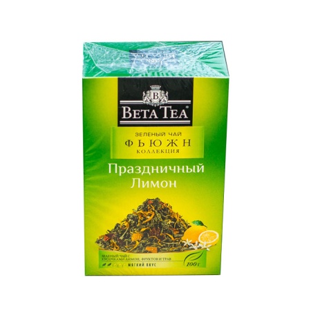 Чай Beta Tea Фьюжн Праздничный Лимон 100гр Кор