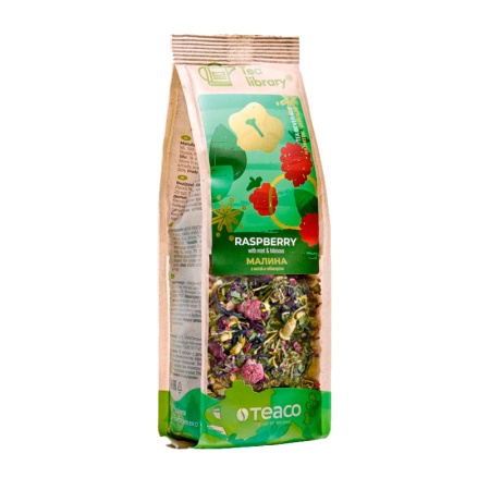 Чайный Напиток Teaco Малина с Мятой и Гибискусом 100гр стаб/б