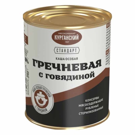 Каша Стандарт Особая Гречневая с Гов 340гр ж/б