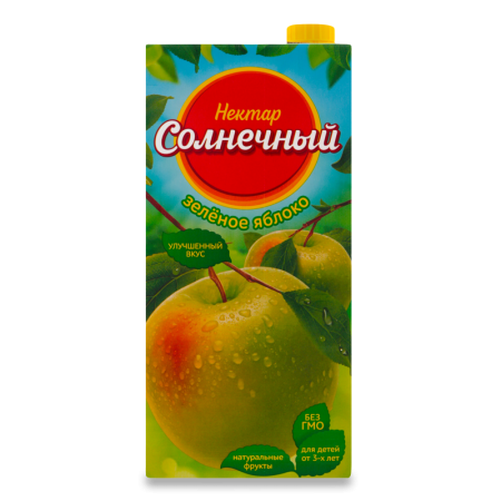 Нектар Для Детей от 3лет Зеленое Яблоко Солнечный т/п 1.9л