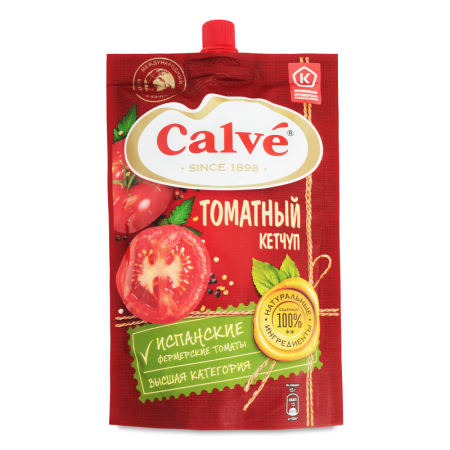 Кетчуп Calve Томатный 350гр д/п