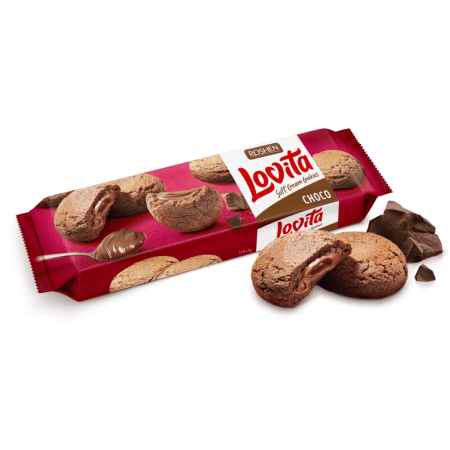 Печенье Roshen Lovita Choco Сдобное с Начинкой Какао 127гр фл/п