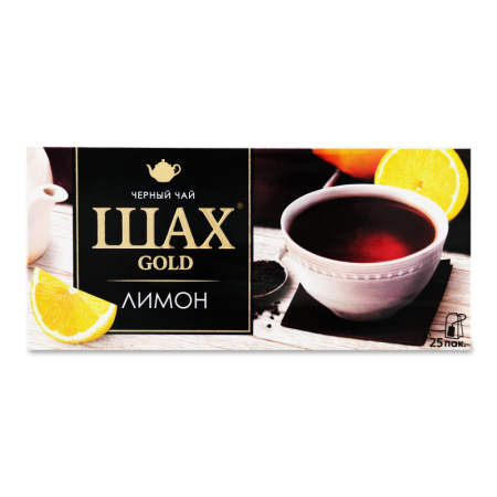 Чай Шах Gold Лимон 25пак 50гр Кор