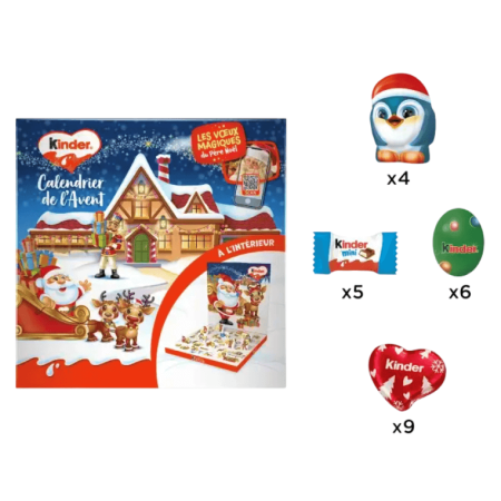 Набор Подарочный Kinder Новогодний Календарь 123гр Кор