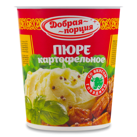 Пюре Картофельное со Вкусом Говядины Добрая Порция ст 40г
