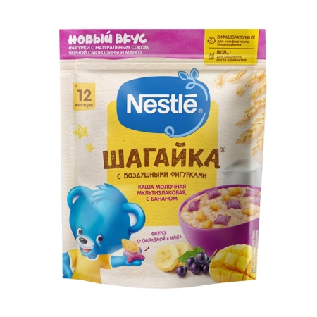 Каша Nestle Шагайка Мол мультизл/банан/манго/черн Смород 190гр стаб/б Каша Nestle Шагайка Мол мультизл/банан/манго/черн Смород 190гр стаб/б