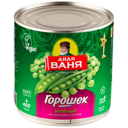 Горошек Дядя Ваня Зел Конс 400гр ж/б Горошек Дядя Ваня Зел Конс 400гр ж/б