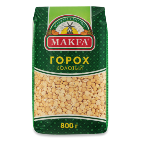 Горох Колотый Шлифованный Makfa м/у 800г