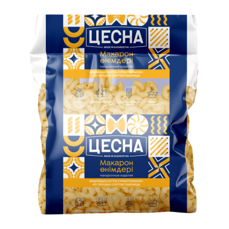 Макароны Цесна Рожки Рифленные 1,6кг Меш