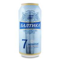 Пиво 0.9л 5.4% Светлое Пастеризованное Экспортное №7 Балтика ж/б