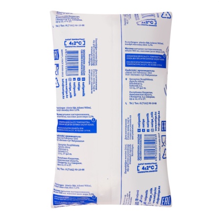 Молоко 3.2% Пастеризованное Nәtige м/у 900мл