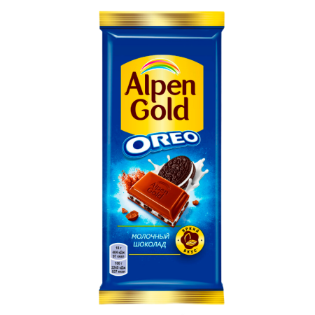 Шоколад Alpen Gold Мол с Ванилью и Печеньем Oreo 90гр фл/п