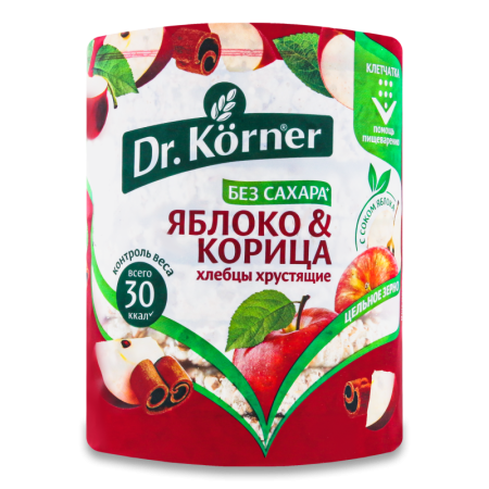 Хлебцы dr Korner Яблоко и Корица 100гр Пленка