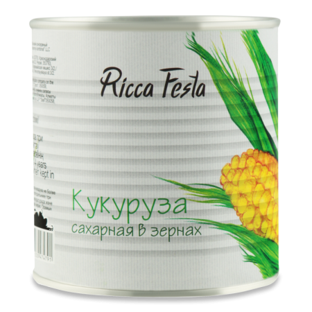 Кукуруза Сахарная в Зернах Ricca Festa ж/б 340г