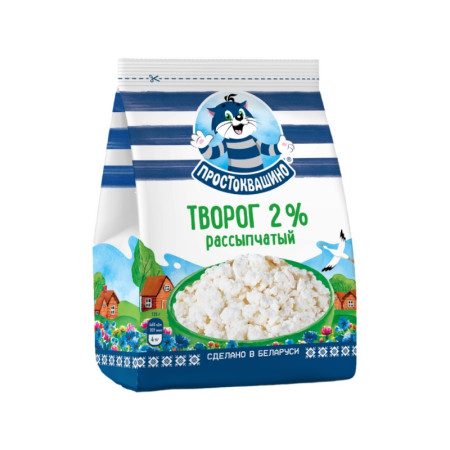 Творог Простоквашино Рассыпчатый 2% 290гр стаб/б