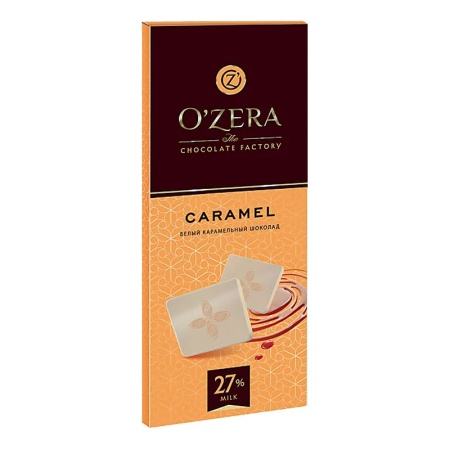 Шоколад o`zera Caramel Бел 90гр Кнврт
