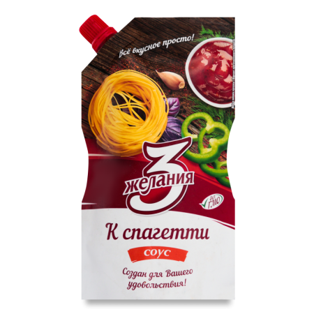 Соус 3желания к Спагетти 250гр д/п