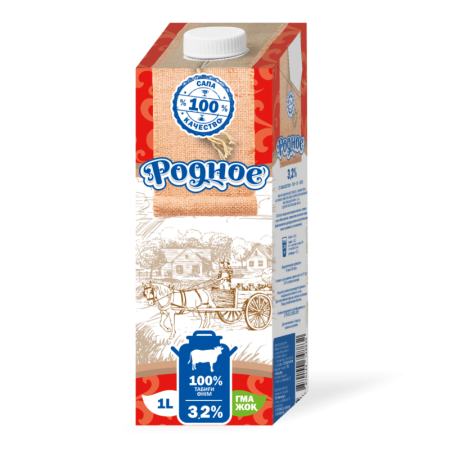 Продукт Молокосодержащий Родное 3.2% 1л Tba