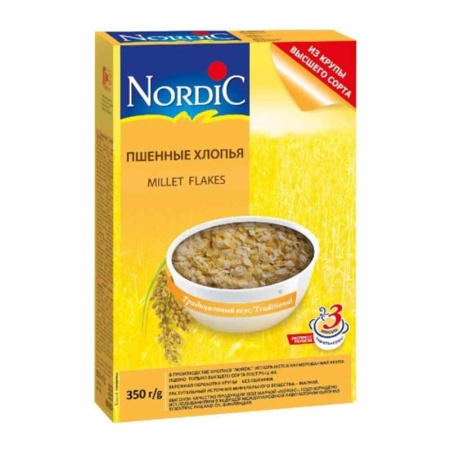 Хлопья Nordic Пшенные 350гр Кор