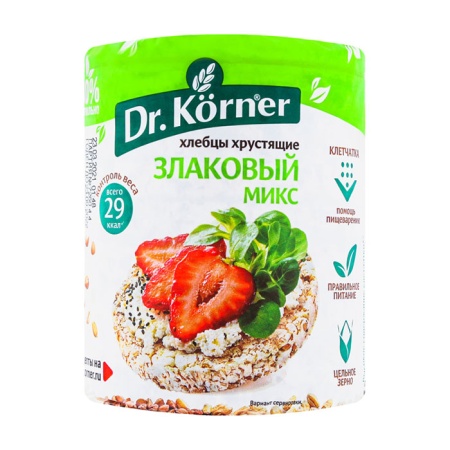 Хлебцы dr Korner Злаковый Микс 100гр Пленка