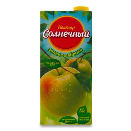 Нектар Для Детей от 3лет Зеленое Яблоко Солнечный т/п 0.95л