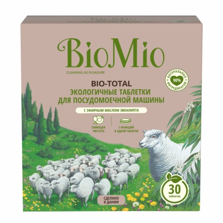 Таблетки Biomio bio-total д/посуд Машины 30шт 600гр Кор