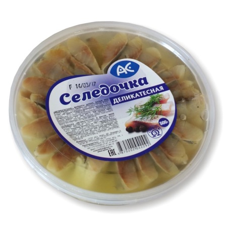 Пресерва ас Селедочка Деликатесная в Масле 500гр Конт