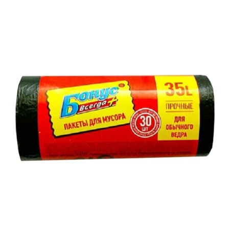 Пакеты д/мусора Бонус д/обычного Ведра 35л 30шт