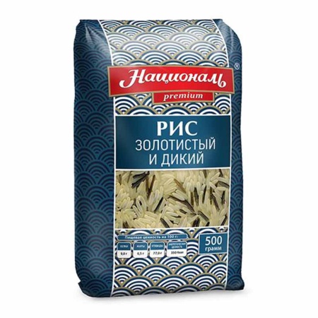 Рис Националь Смесь Золотистого и Дикого 500гр стаб/б