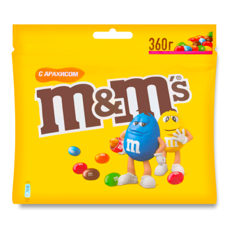 Драже Mars m&m Арахис 360гр стаб/б