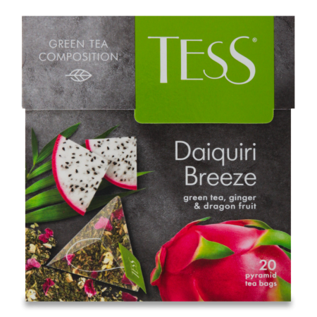 Чай Зеленый Байховый с Ароматом Фрукта Дракона и Растительными Компонентами Daiquiri Breeze Tess к/у 20х1.8г