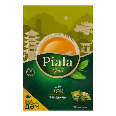 Чай Пиала Gold Зел 100пак Кор