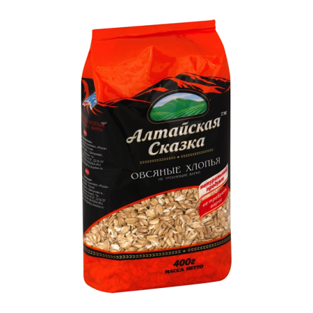 Хлопья Алтайская Сказка Овсяные не Требуют Варки 400гр п/п