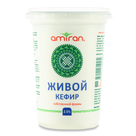 Кефир 2.5% Живой Amiran ст 500г