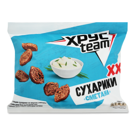 Сухарики Хрустящие со Вкусом Сметаны Хрусteam м/у 130г