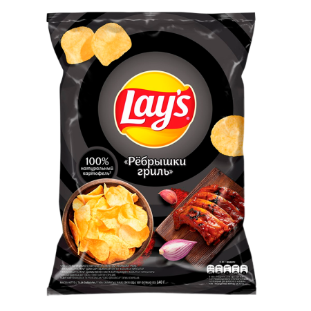 Чипсы Lays Ребрышки Гриль 140гр п/п Чипсы Lays Ребрышки Гриль 140гр п/п