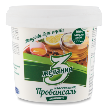 Майонез 3 Желания Провансаль Классический 50,5% 800гр Вед