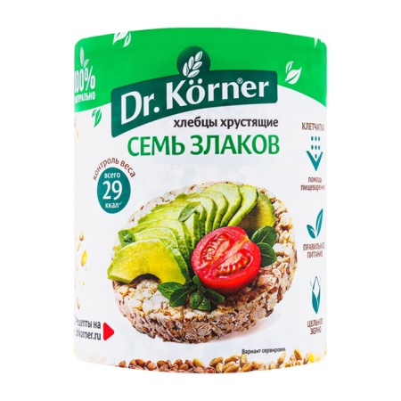 Хлебцы dr Korner Семь Злаков 100гр Пленка