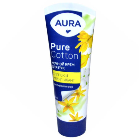Крем Aura Pure Cotton Ночной д/рук 75мл Тюб